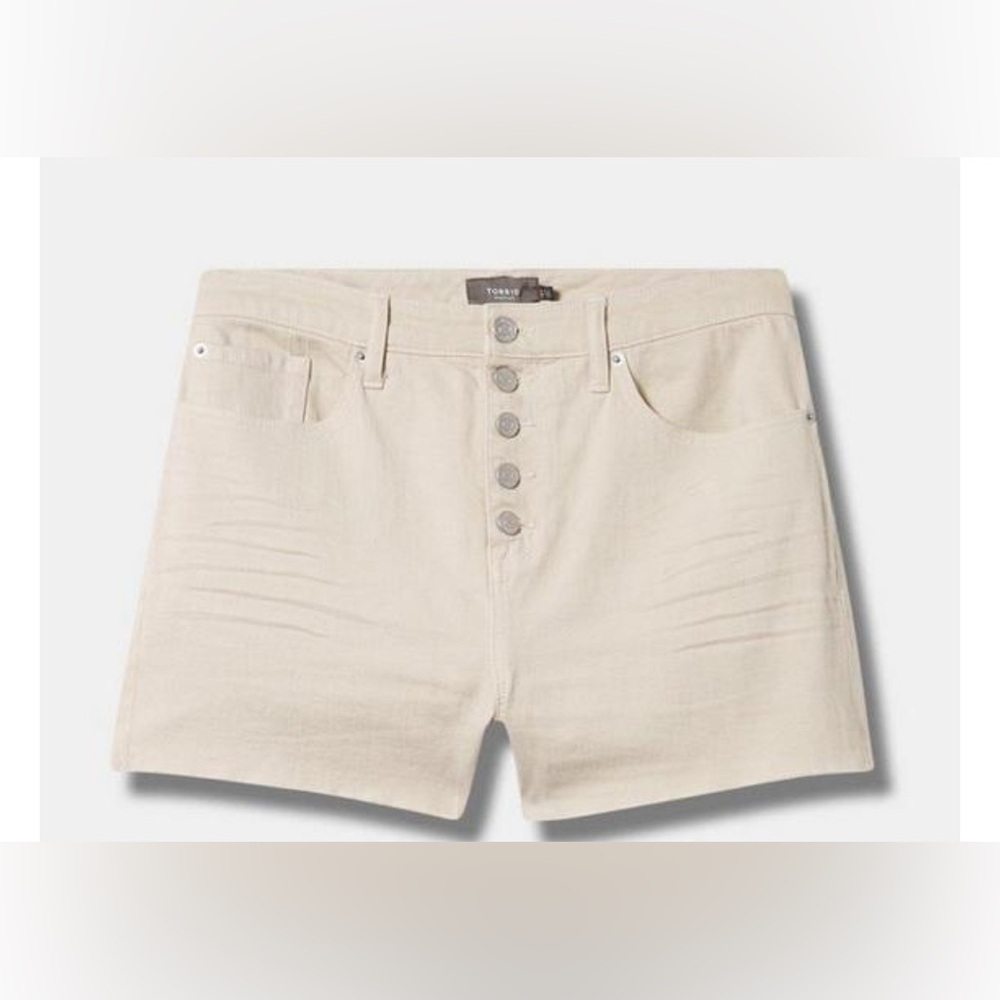 Dust Storm 3.5 Inch Classic Denim High-Rise Short Beige Cream Khaki Light Brown